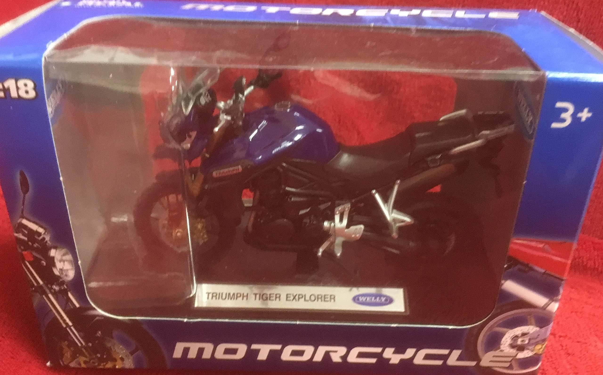 MadeInAgleterre toys die cast blue motorbike TRIUMPH TIGER EXPLORER collection size 1:38 (exclusive)