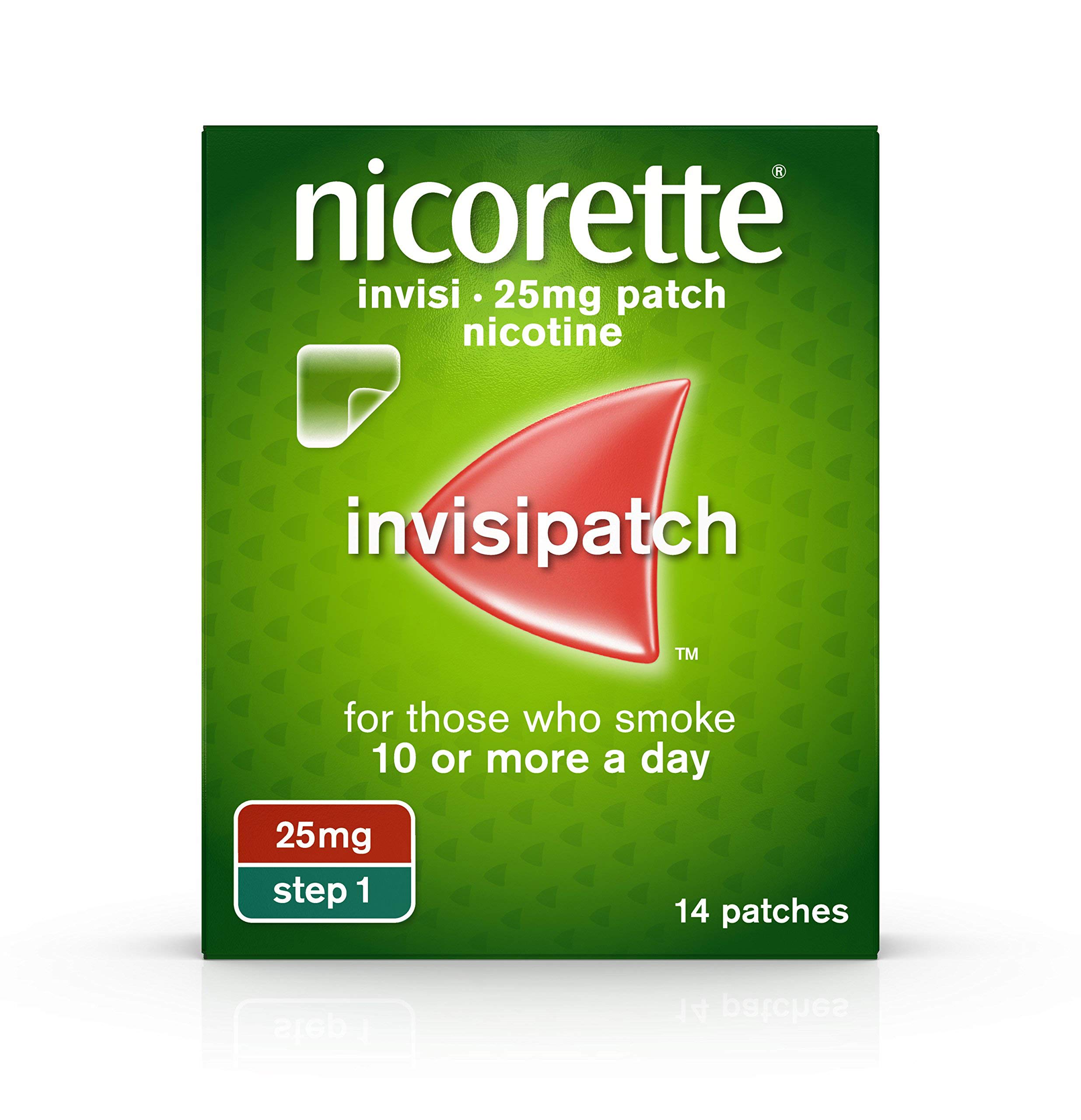 Nicorette InvisiPatch, Step 1, 25 mg, 14 Nicotine Patches (Stop Smoking