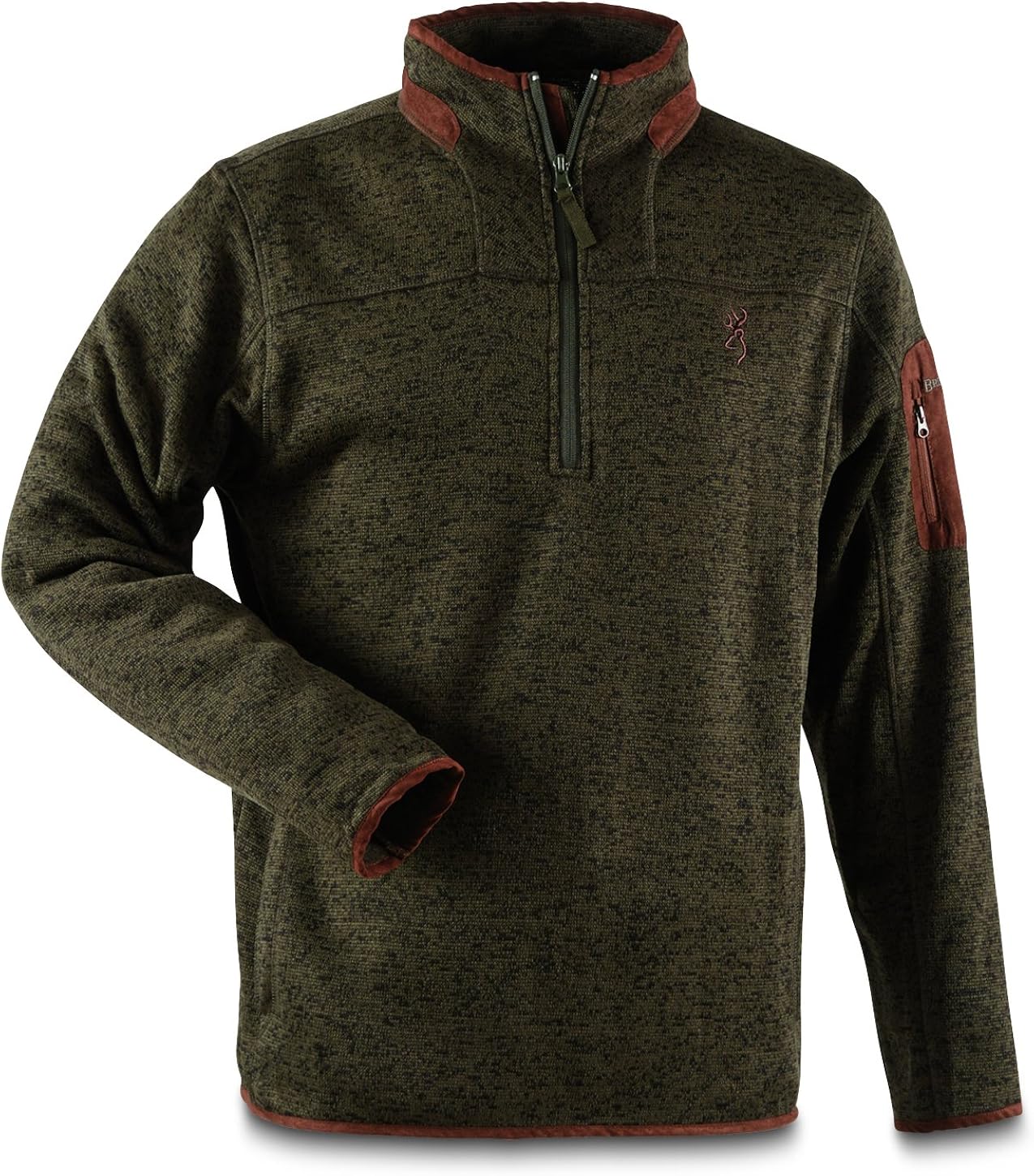 Browning Men's Laredo 1/4 Zip Fleece Pullover, Forest