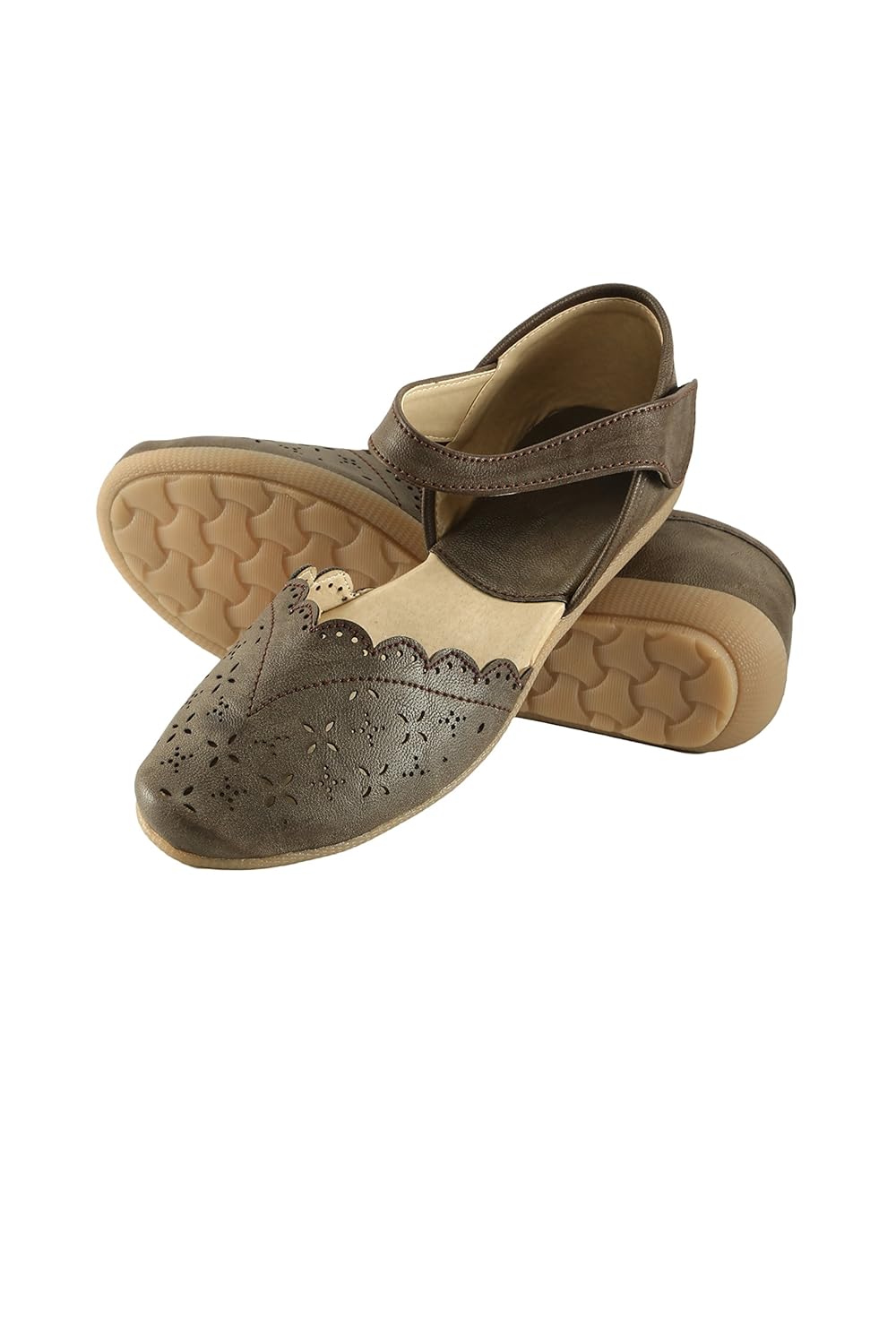 meriggiare women coffee synthetic flats