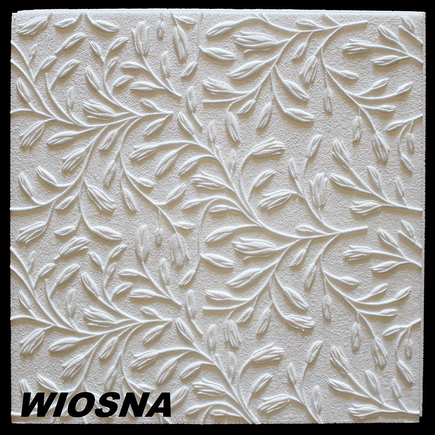 40 m² Deckenplatten Polystyrolplatten Stuck Decke Dekor Platten 50x50cm