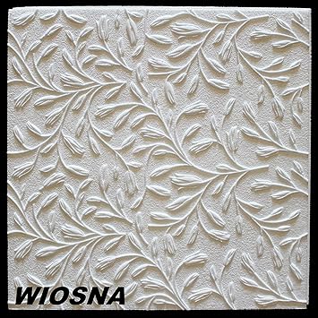 40 m² Deckenplatten Polystyrolplatten Stuck Decke Dekor Platten 50x50cm