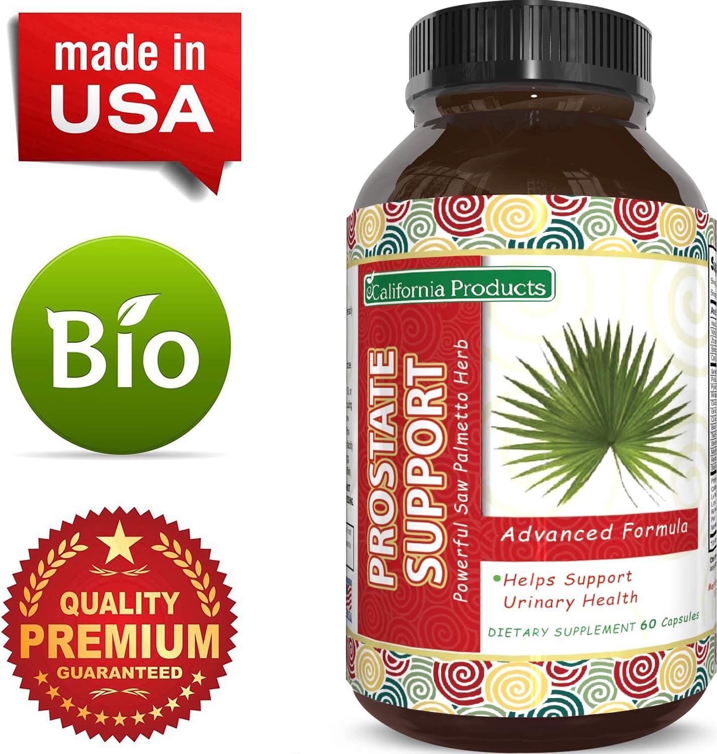 California Products Natural Prostate Support Supplement for Men, Pygeum