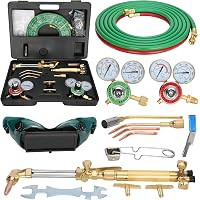 VEVOR Oxygen Acetylene Torch Kit 14PCS Gas Welding & Cylinder Holder