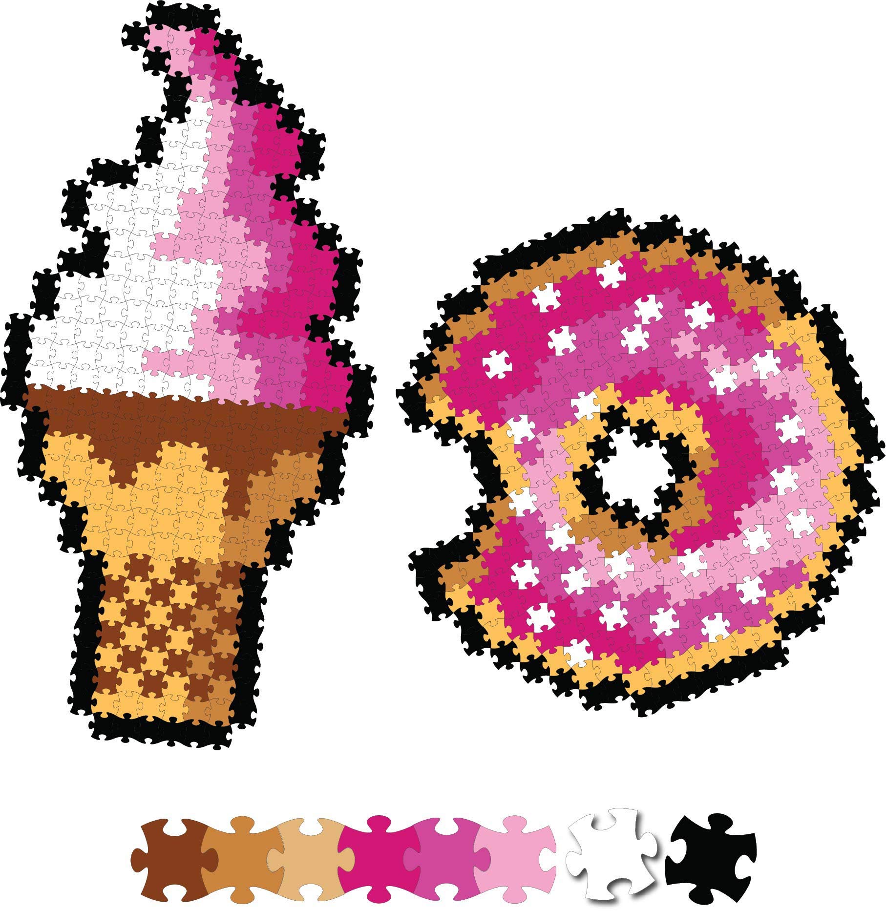 Jixelz 700 Piece Set Sweet Treats Pixelated Puzzle Art For Children, Suitable For Boys & Girls Aged 6 Years And Above — image 1