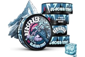 OUTLAW DIP COMPANY Berserker Energy Pouches - Glacier Mint - Caffeine Infused - 100mg Per Pouch - 5 Pack - Tobacco & Nicotine Free - Energy Drink Replacement