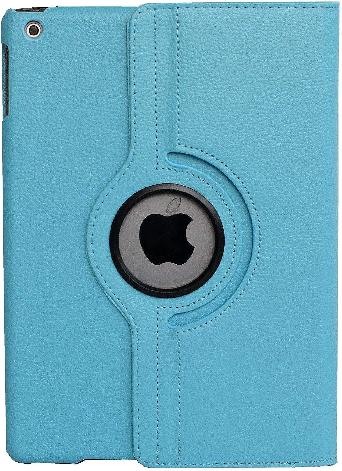Leather Rotate 360° Stand Case For Apple iPad mini 1,2,3 Generation (AQUA)