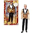 Barbie Signature 2025 Holiday Blonde Ken Collectible Fashion Doll Wearing Full Suit with Golden Jacket in Displayable Packagi