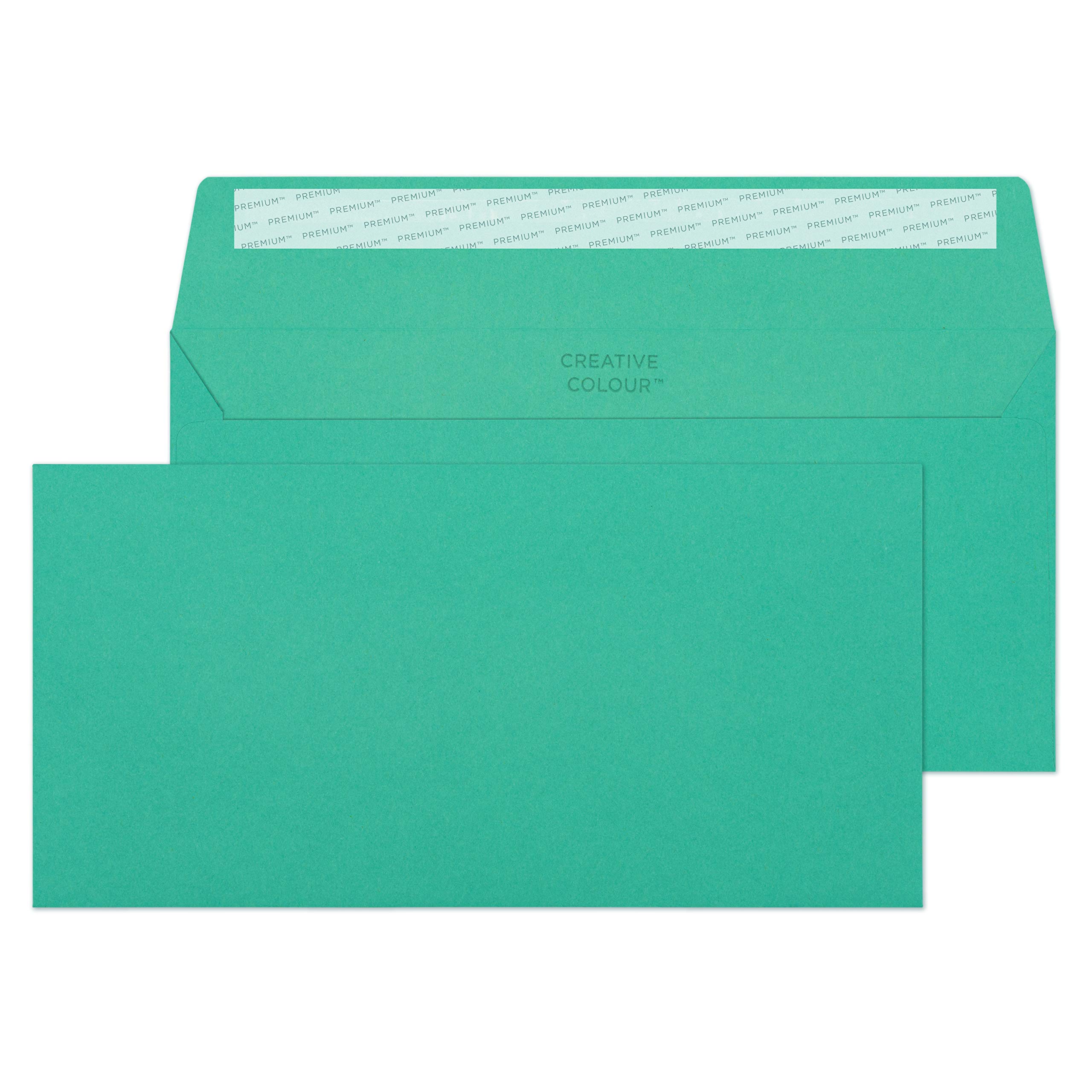 Blake Creative Colour DL+ 114 x 229 mm 120 GSM Peel & Seal Wallet Envelopes (248) Teal - Pack of 500