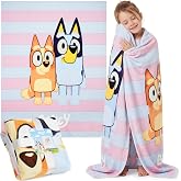 Bluey Fleece Bed Blanket for Kids Super Soft Blanket Fleece Throws 59 x 51 Inches Warm Sofa Bed Throw, Gifts for Kids