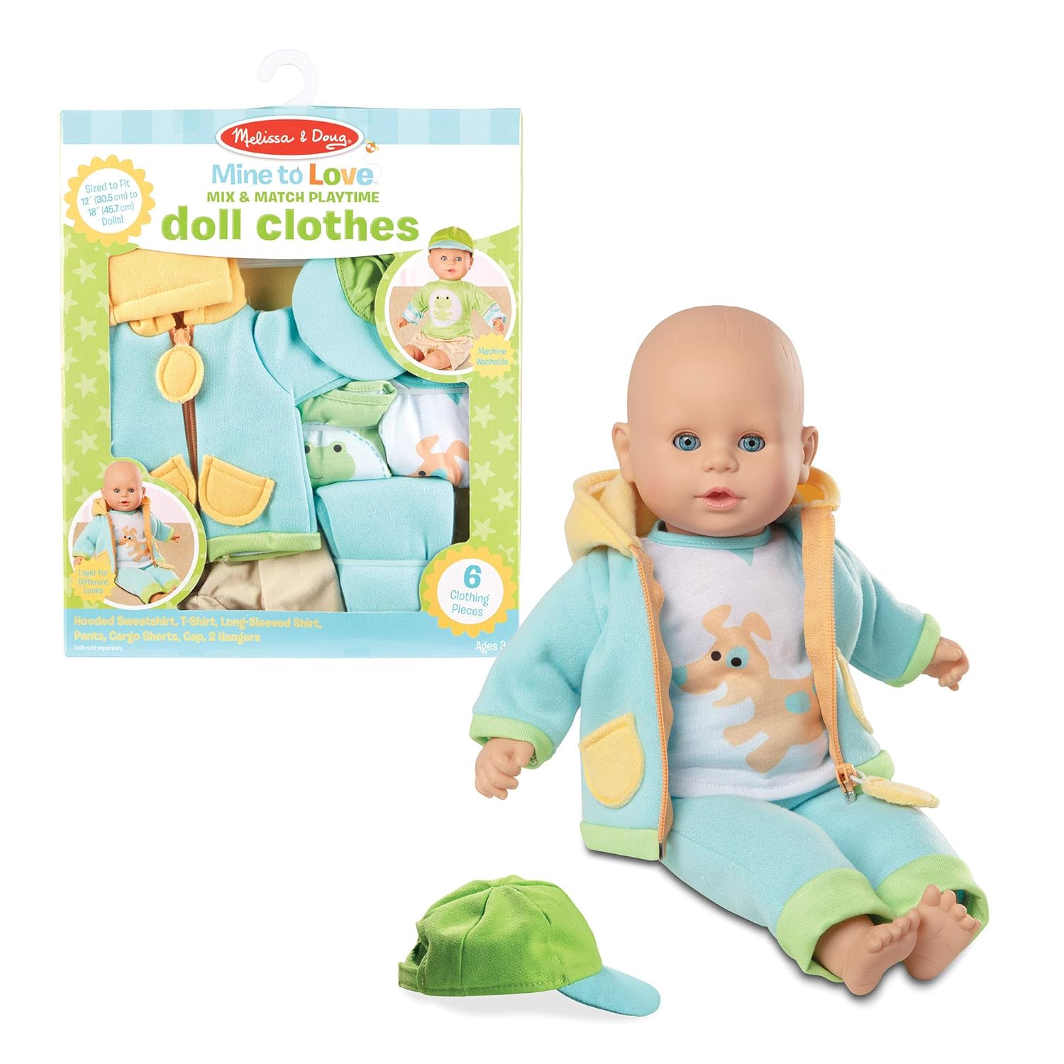 Melissa & Doug Mix & Match Playtime Doll Clothes