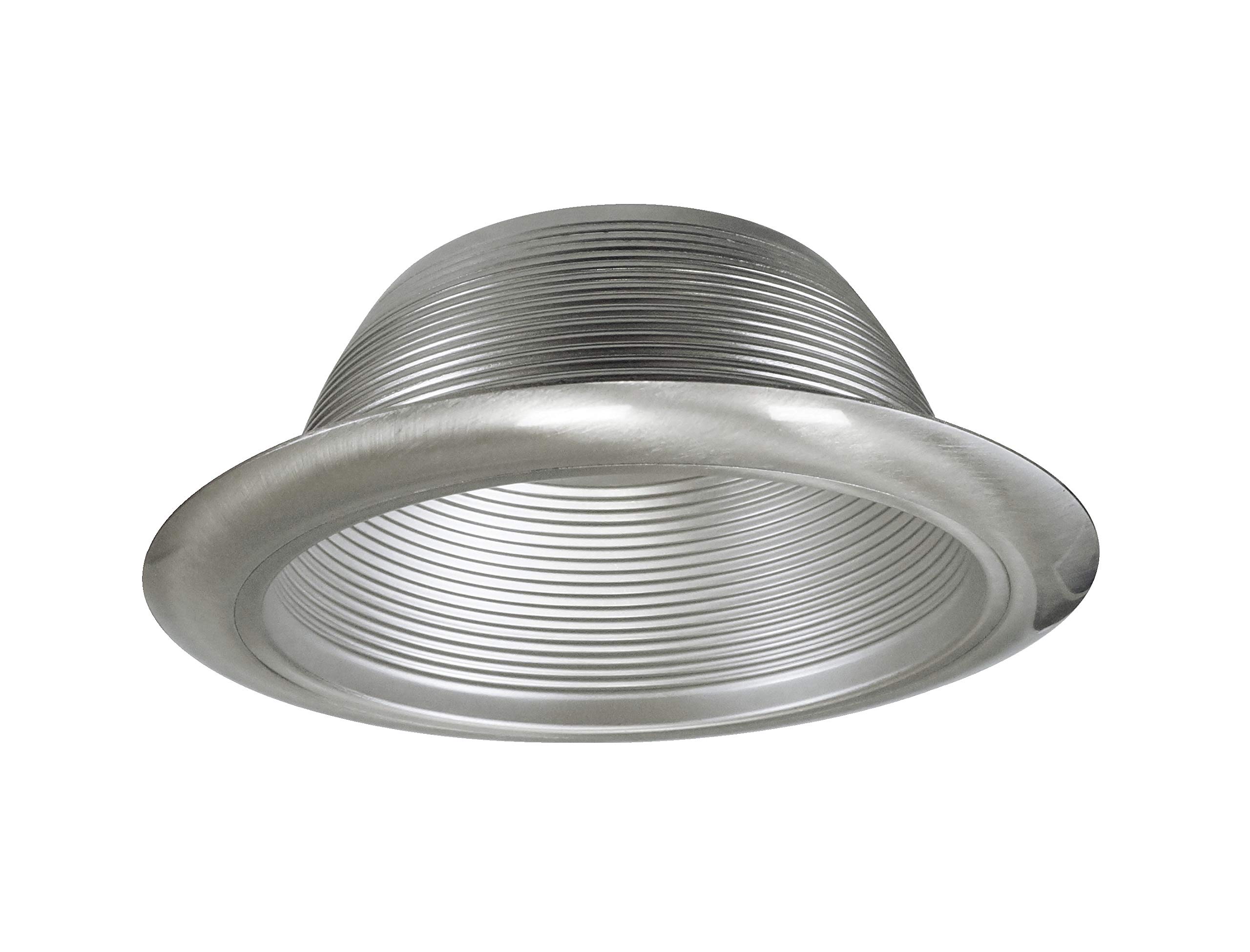 Photo 1 of NICOR Lighting 6 inch Nickel Recessed Baffle Trim, Fits 6 inch Housings (17511NK)