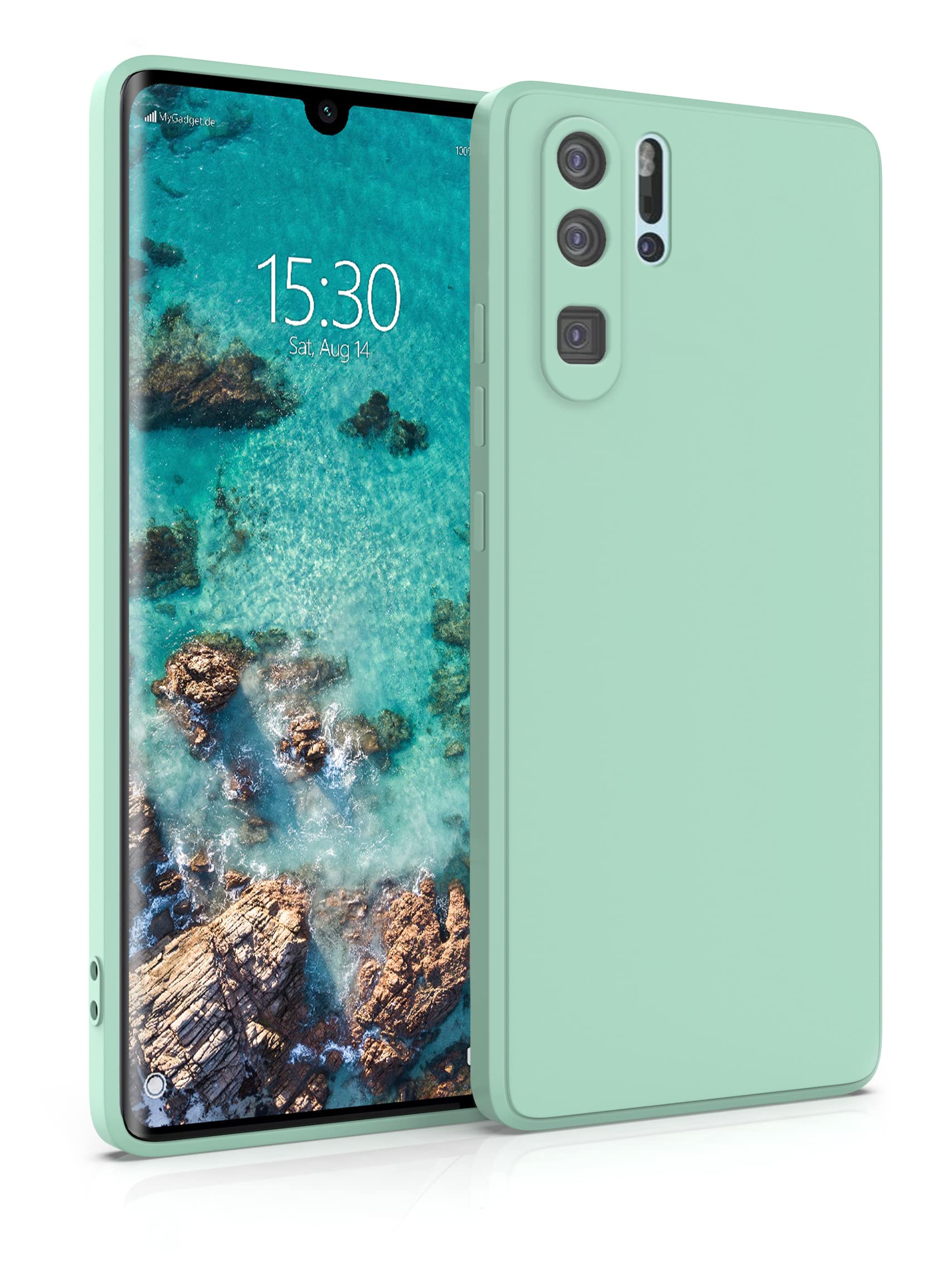 MyGadget Case for Huawei P30 Pro - Cover Ultra Thin TPU - Soft Touch Rubber & Anti-Scratch Shell - Flexible Silicone - Matte Mint