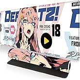 Large Gaming Mouse Pad 31.5 x 11.8 in Kawaii Colorful XXL Extended for Mouse and Keyboard Non-Slip and Water Resistant with Anime Cute Girl Design Jinx Ideal for League of legnds (White Zero Dwo)
