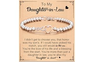 Shonyin Adjustable Everlasting Love Symbol Bracelet for Bonus Daughter, Daughter, Daughter-in-law 7"+2"