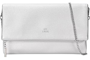 GM LIKKIE Clutch Purse for Women, Large Envelope Clutch HandBag, Crossbody Foldover PU Leather Clutches bag