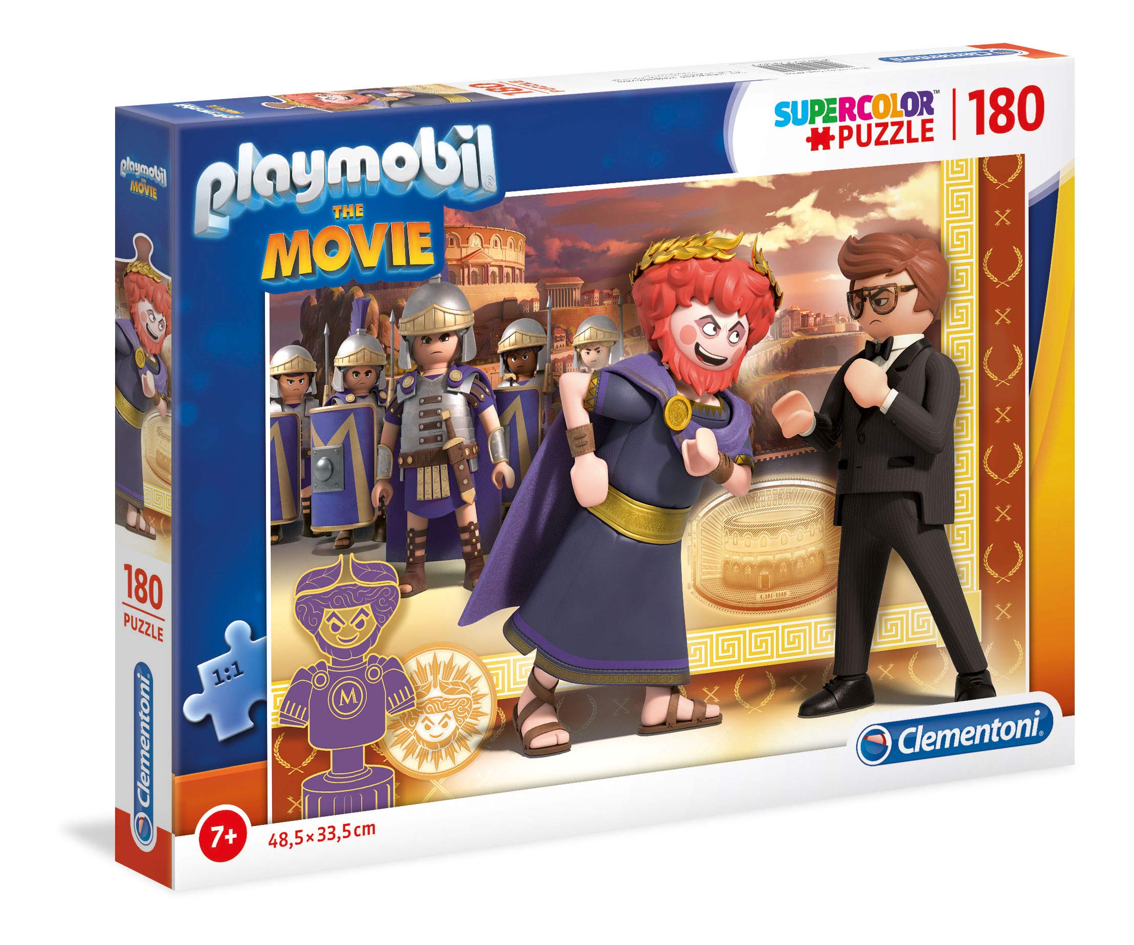 Supercolor Puzzle - Playmobil The Movie - 180 Pieces Puzzle for Children