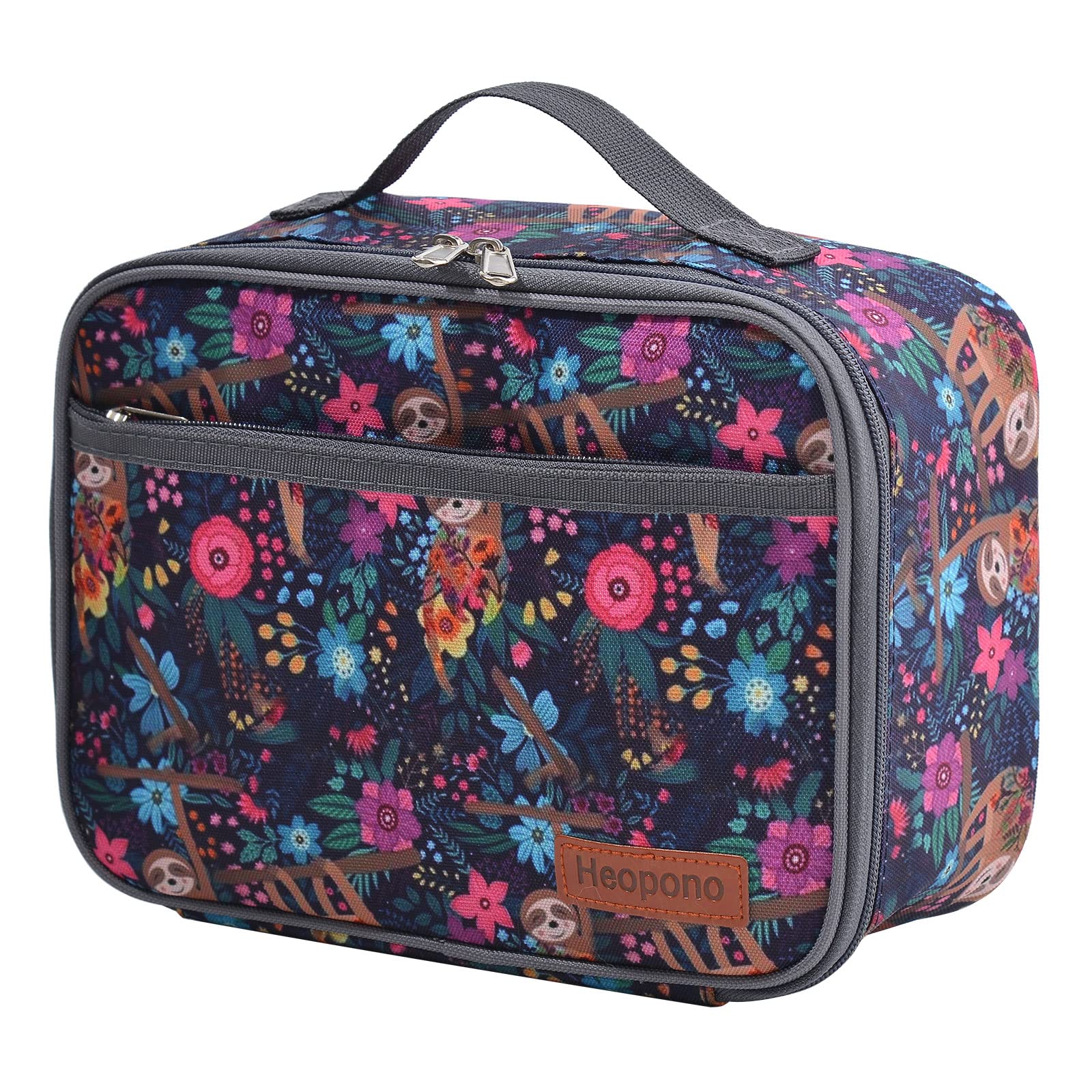 Pretty Jolly Mini Kids Lunch Box, Insulated Reusable Lunch Bag for Girls & Boys, Thermal Meal Container Tote with Waterproof Liner, Hot or Cold Snacks Lunchbox for School,Work,Picnic (Sloth) — image 1