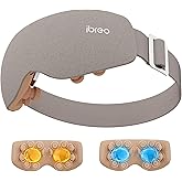 Eye Massager with 2 Level Heat & Cool, 150 Mins Uses, 3 Modes & 14 Vibration Heads, Heated Eye Mask with Bluetooth Music for Migraine, Eye Strain Puffiness and Dry Eye Relief, Eyes Care for Women Men