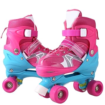 Weskate Inline Skates/Rollschuhe Kinder verstellbare Rollschuhe Mädchen Mesh atmungsaktive Inliner Kinder für Jungen/Mädchen/
