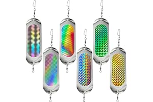 BHwra 6inch Fishing Dodger Flashers for Trolling with Reflective Effect Salmon Fishing Flashers Trolling for Trout Pike Salmon