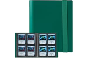 GEAoffice Card Binder 4 Pocket Trading Card Collection Album Folder - 160 Side Loading Pocket Binder for TCG, MTG, Yugioh - Gifts for Card Collector (Green)