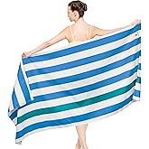 SUN CUBE Microfiber Beach Towel, Quick Dry Sand Free Beach Towel, Lightweight, Compact for Travel Swim Sports Camping, Packable Sand Resistant Towel Adult, Blue 60x30 Inches
