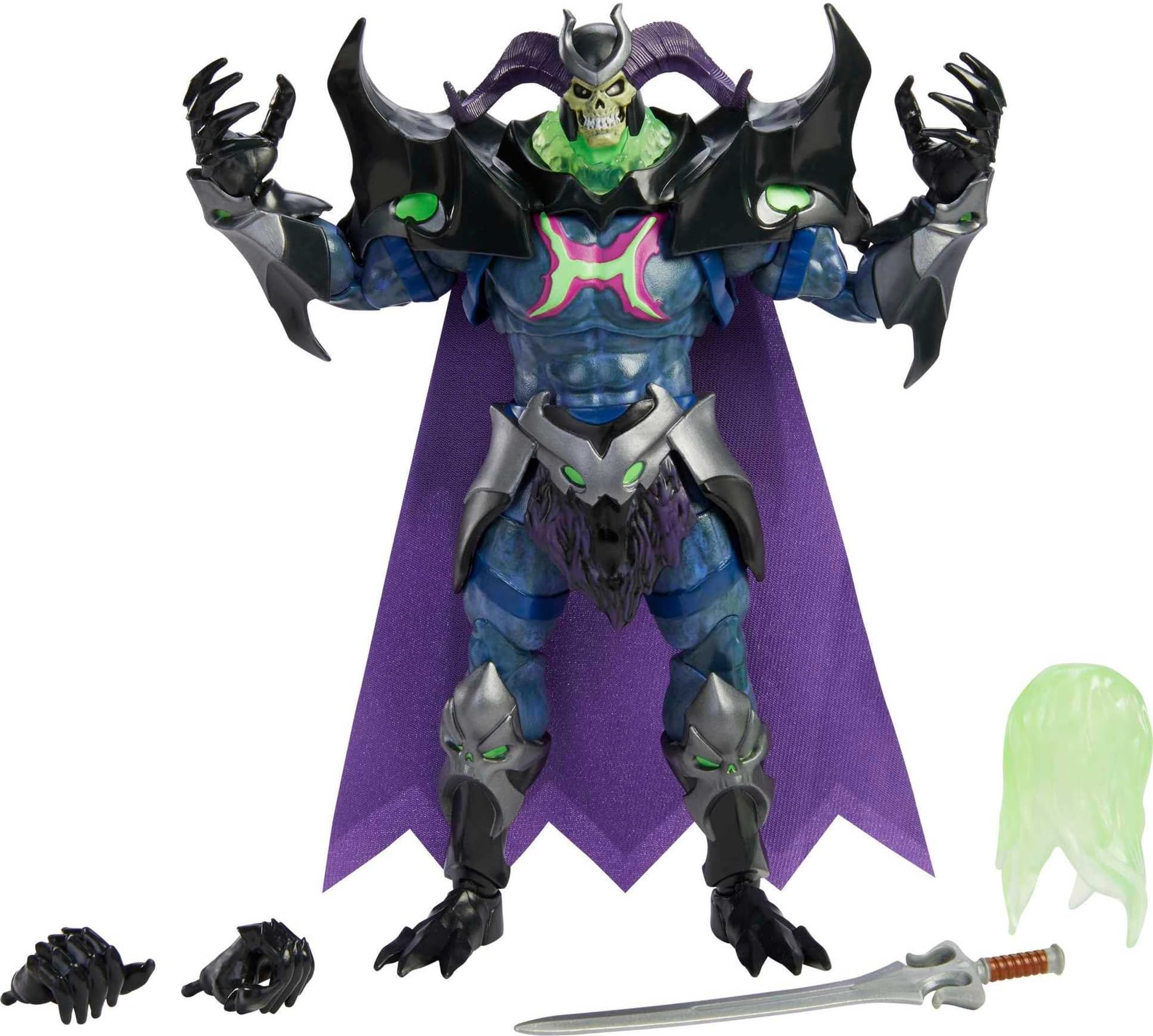 Masters of the Universe Skeletor Action Figure, 9-in MOTU Battle Figure, Gift for Kids Age 6 and Older and Adult Collectors, GYV17