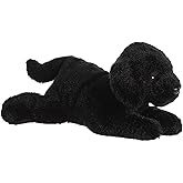 Aurora&reg; Adorable Flopsie&trade; Black Labrador Stuffed Animal - Used to Create Imaginative Play Adventures - Perfect for Birthdays, Kids and Adults, All Ages - Black 12 Inches