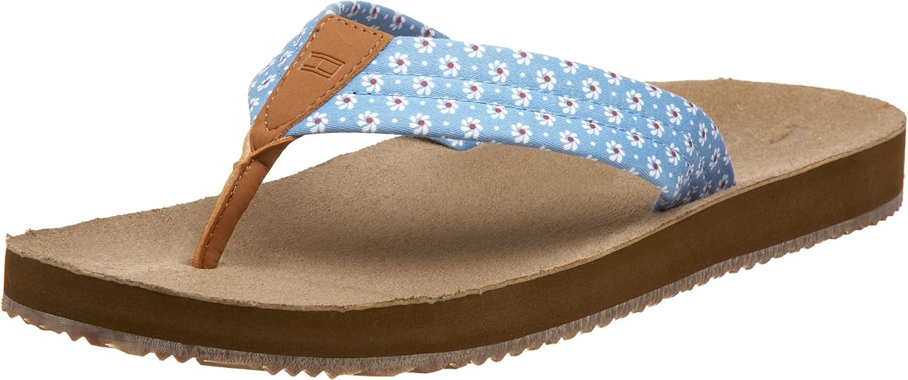 Amazon.com | Tommy Hilfiger Women's Adia Sandal, Saddle Brown, 9 M US | Sandals | Womens sandals 