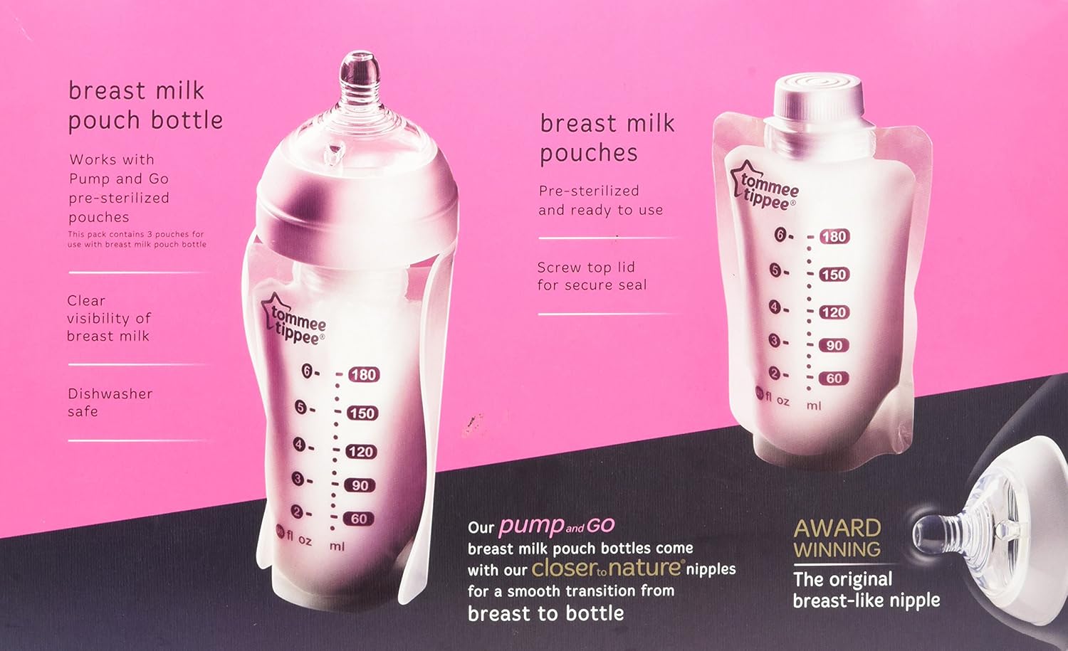 tommee tippee breast milk pouch bottle