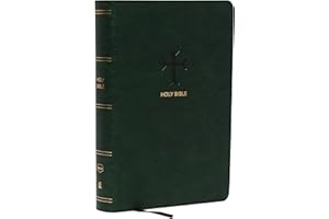 NKJV, End-of-Verse Reference Bible, Personal Size Large Print, Leathersoft, Green, Red Letter, Thumb Indexed, Comfort Print: Holy Bible, New King James Version
