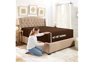 Empyrean Bedding California King Fitted Sheet - Premium Cal King Fitted Sheet Only - Moisture Wicking Fitted Sheet California King Fits Up to 16 Inches Deep Pocket - Fade Resistant - Chocolate Brown