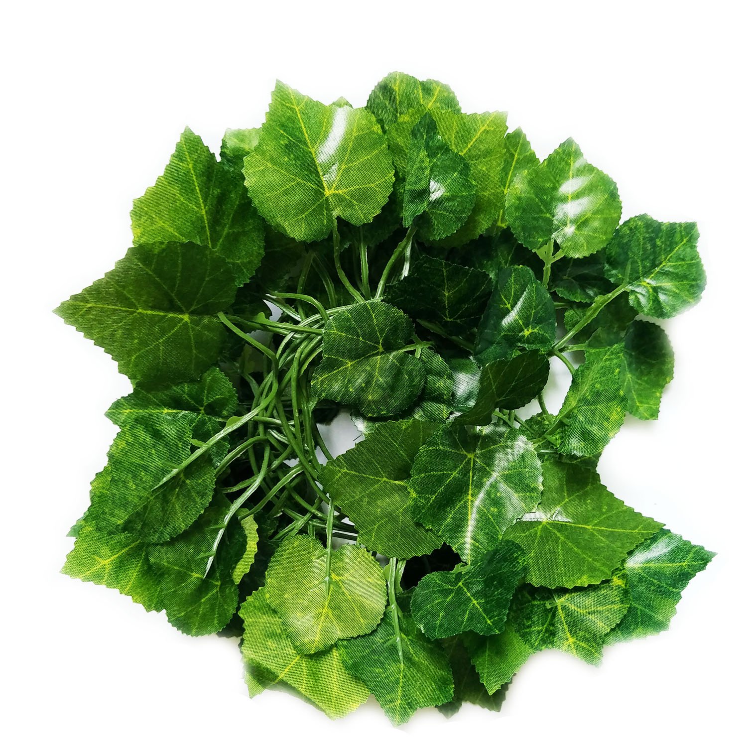 JIANZHENKEJI 80 inch/ 200 cm Fake Foliage Garland Leaves Decor Artificial Greenery Ivy Vine Plant Home (Grape)