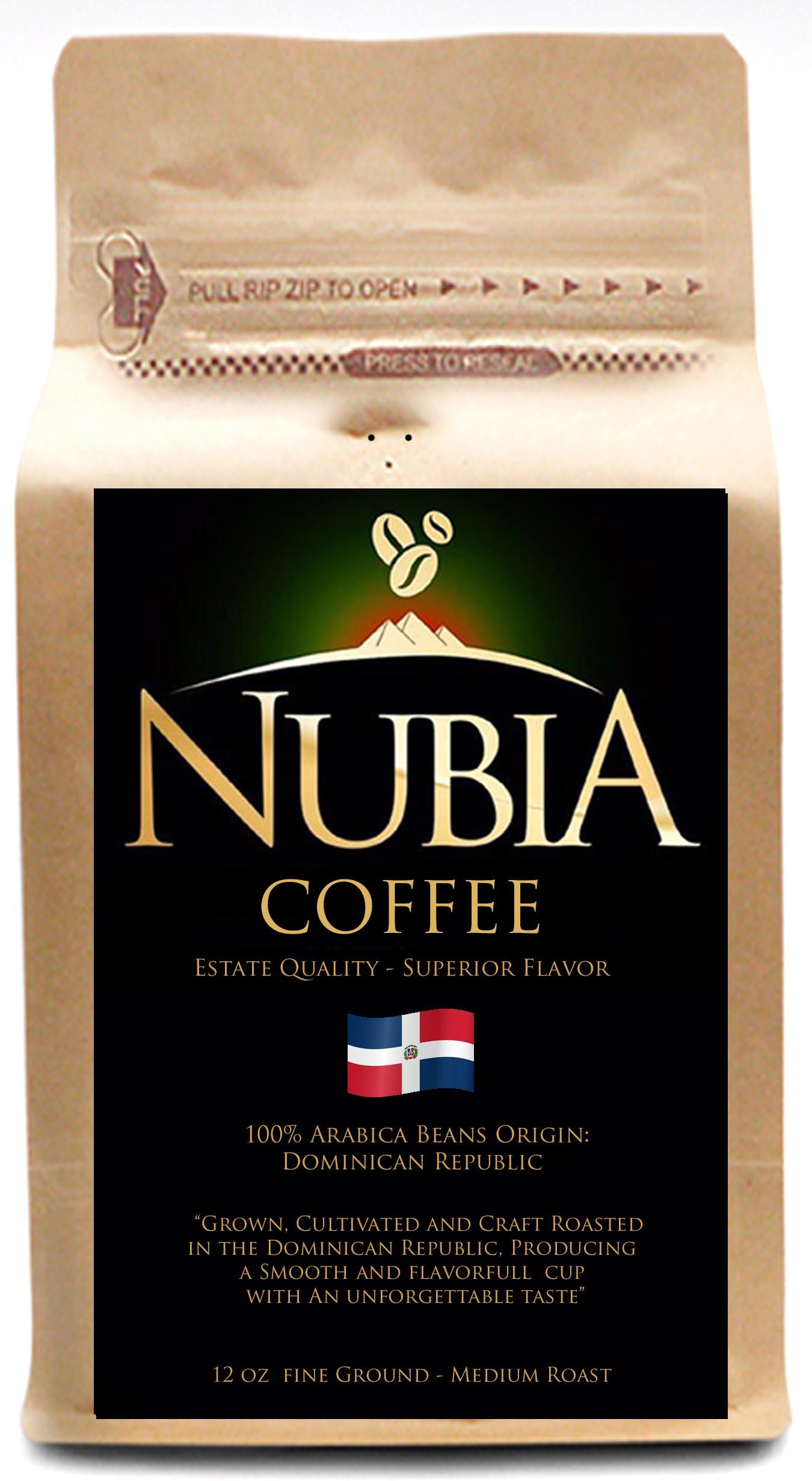 Nubia Coffee - Dominican Republic Estate (12 oz DR Fine Grind)