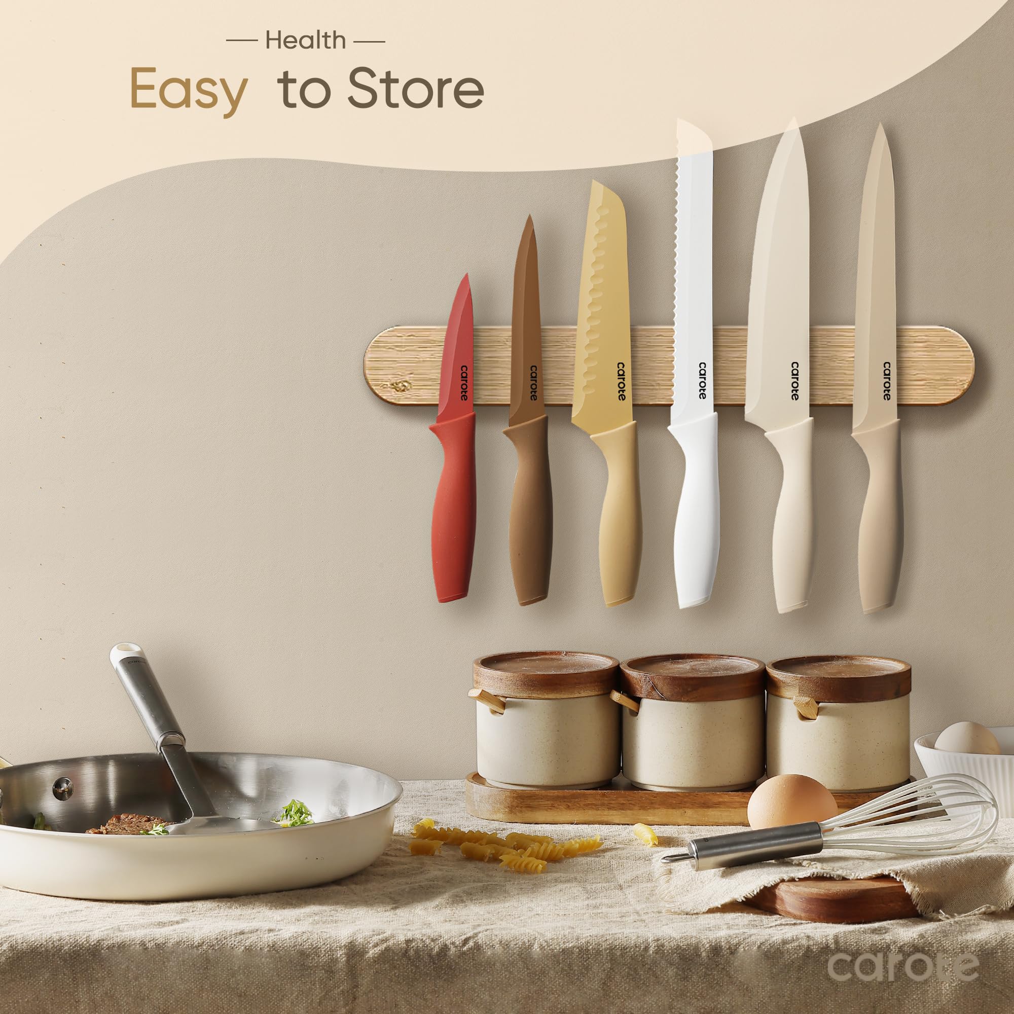 CAROTE 12 Pieces Kitchen Knife Set