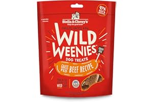 Stella & Chewy's Freeze-Dried Raw Wild Weenies Dog Treats - High-Protein Training Treats for Dogs & Puppies - All-Natural Grass-Fed Beef Recipe with 97% Meat & Organs - USA Made - 3.25 oz Bag