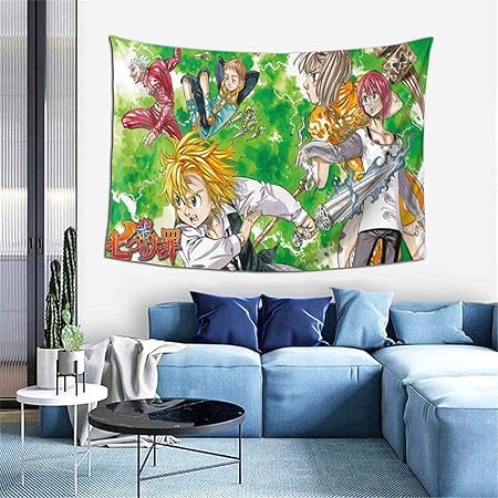 Amazon Co Jp 七つの大罪 インテリア タペストリー グッズ 壁掛 壁飾り リビングルーム ベッドルーム 部屋 おしゃれ飾り 60x40inch 150x100cm Generic