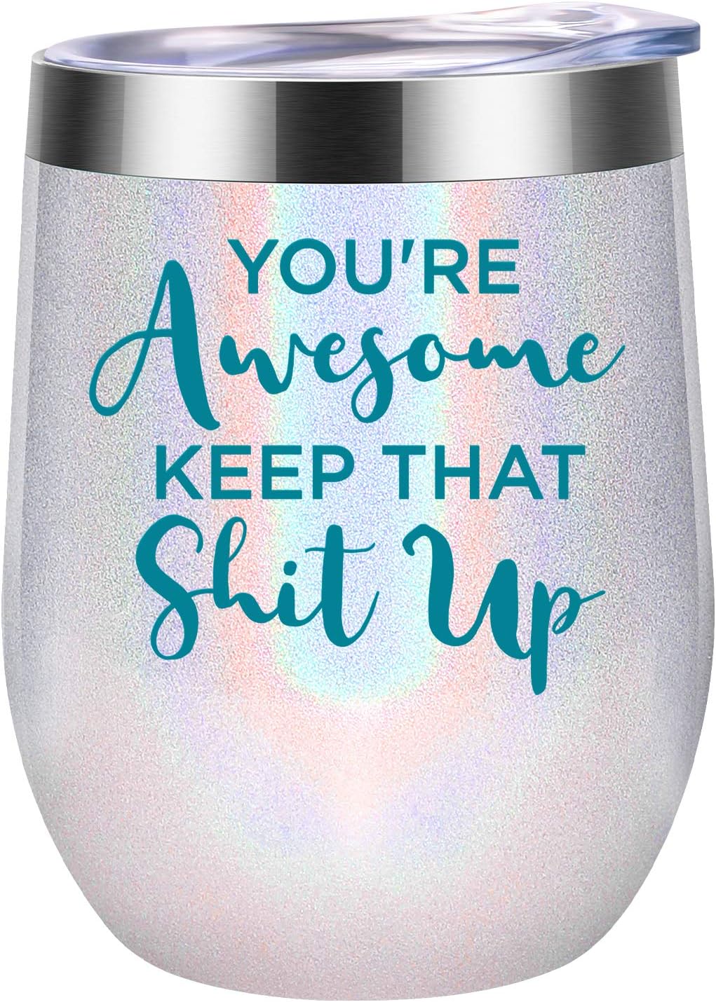 Thank You, Congrats Gifts for Women, Best Friend, Coworker - Funny Congratulations, Christmas, Job Promotion, Thoughtful Birthday Gifts for Women, Mentor, Manager, Boss, Her - Coolife Wine Tumbler