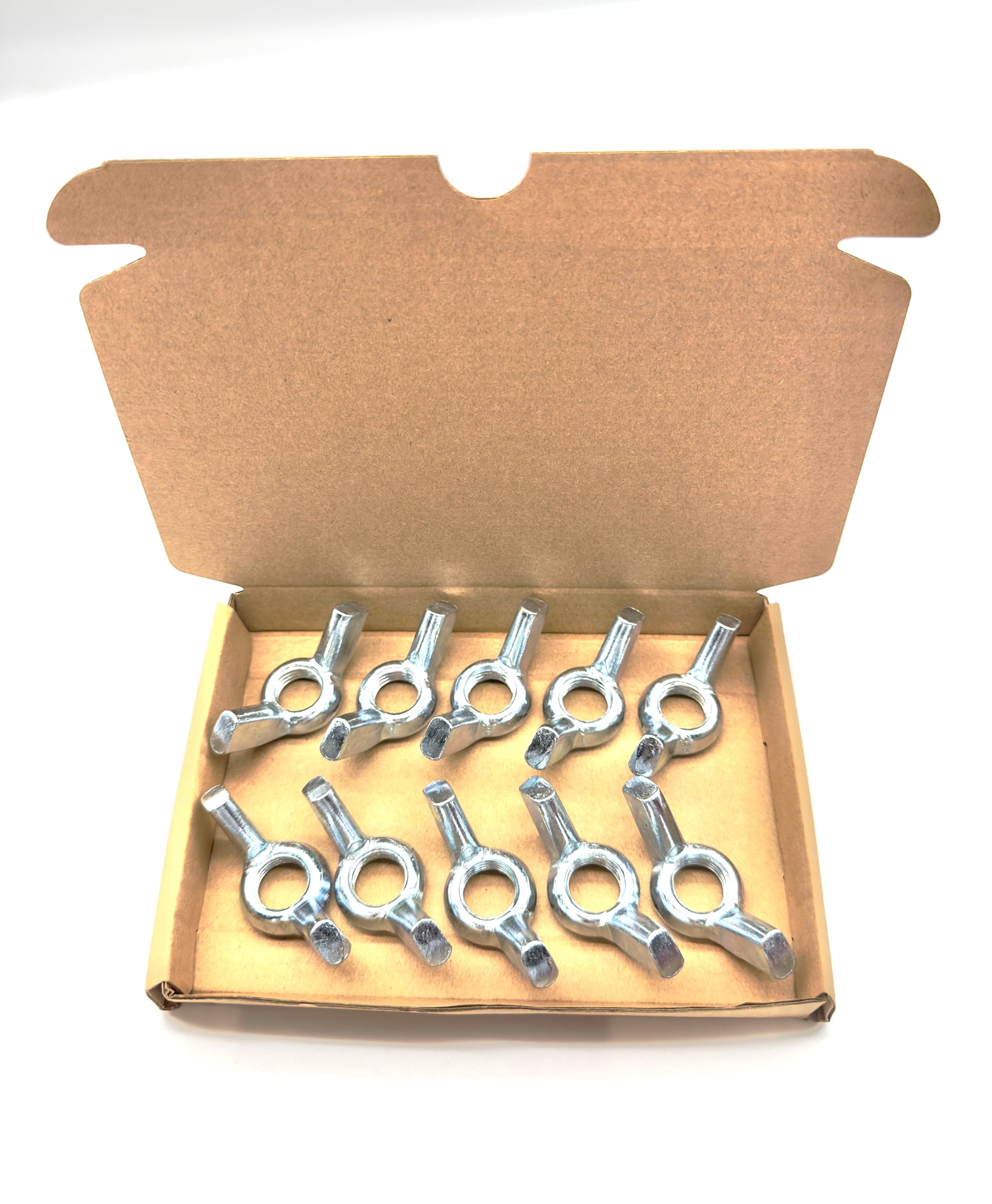 Jones DIY Pack of 10 M16 Wing Nuts | Steel Butterfly Nuts (M16)