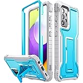 FITO for Samsung A52 Case Built in Screen Protector, Dual Layer Shockproof Heavy Duty Case with Kickstand Compatible with Samsung Galaxy A52 Phone (Blue)