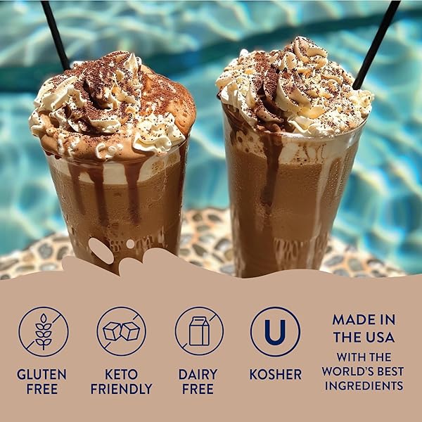 JORDAN’S SKINNY MIXES SUGAR FREE COFFEE SYRUP, MOCHA COFFEE FLAVORING SYRUP, ZERO CALORIE DRINK MIX, LATTES, BAKING, PROTEIN SHAKE OR COCKTAIL, DAIRY & GLUTEN FREE, KOSHER, 25.4 FL OZ