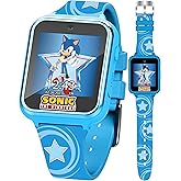 Accutime Kids SEGA Sonic The Hedgehog Blue Educational Touchscreen Smart Watch Toy for Boys, Girls, Toddlers - Selfie Cam, Learning Games, Alarm, Calculator, Pedometer (Model: SNC4133AZ)