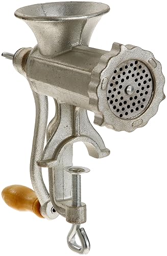 Meat Grinder w Tabletop Clamp Cutting Disks, Cast Iron Heavy