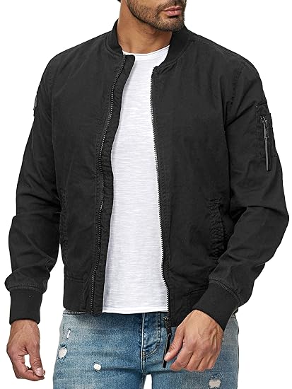 Red Bridge Herren Jacke Übergangsjacke Bomberjacke Collegejacke Fliegerjacke Basic M6073