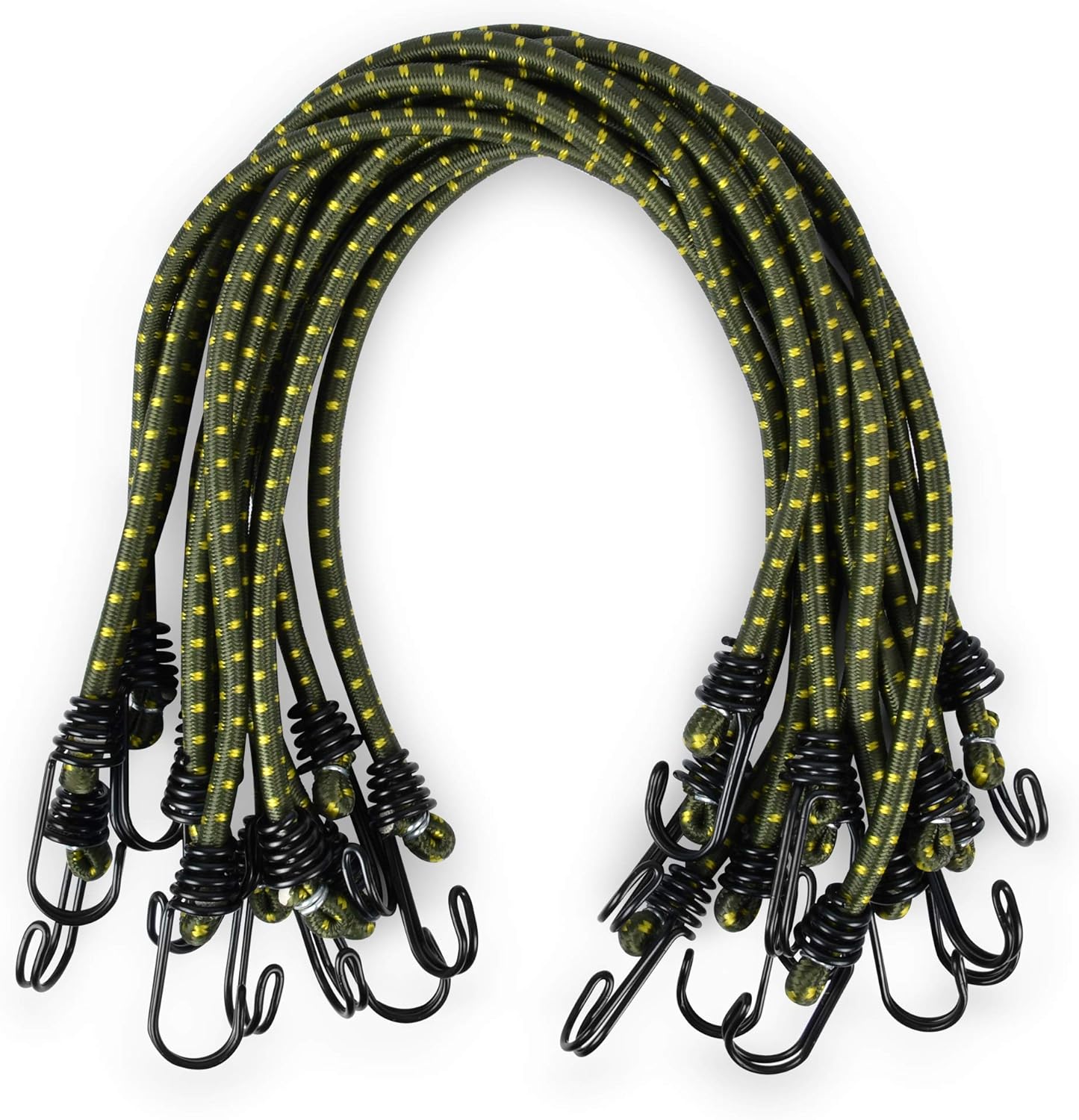 Bungee Cord Akamino 12 Pack Adjustable Bungee Cords with Metal Hooks