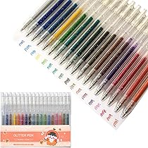 【ANTIGEL】新作スリップ★DAILY PAILLETTE Amazon.com: 18 Colors Glitter Gel Pens Retractable Metallic