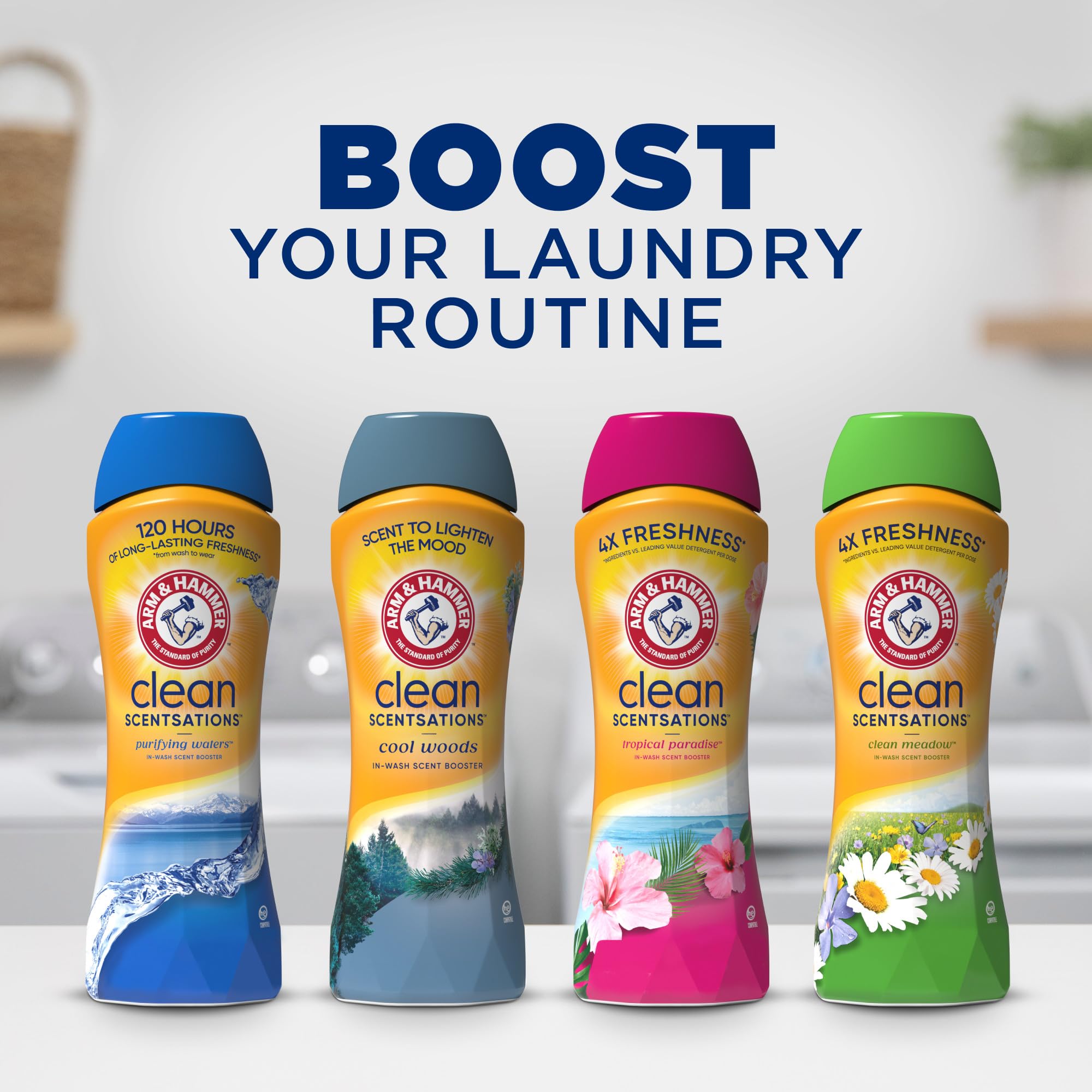 Arm & Hammer In-Wash Scent Booster Tropical Paradise, 24 oz, Pack of 4
