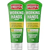O'Keeffe's Working Hands Intense Renewal Hand Cream, 3 oz Tube (Pack of 2) - Softens and Smooths Extremely Callused, Dry Hands