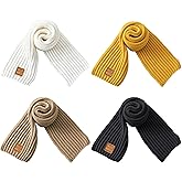 Coziwill Socks Winter Scarf Kids Neck Warmer Toddler Neck Scarf Girls Winter Scarves Boys Thick Warm Neck Warp 4 Pack